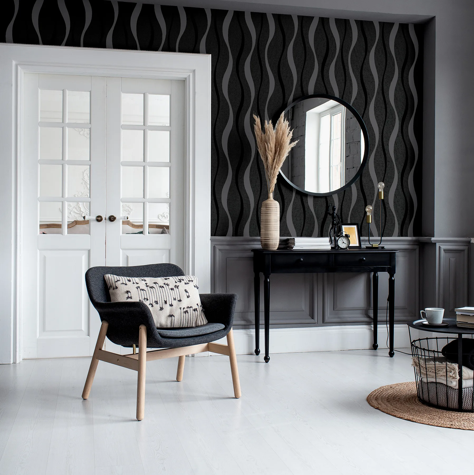 Arthouse Tazz wallpaper, color Black, SKU AH924502