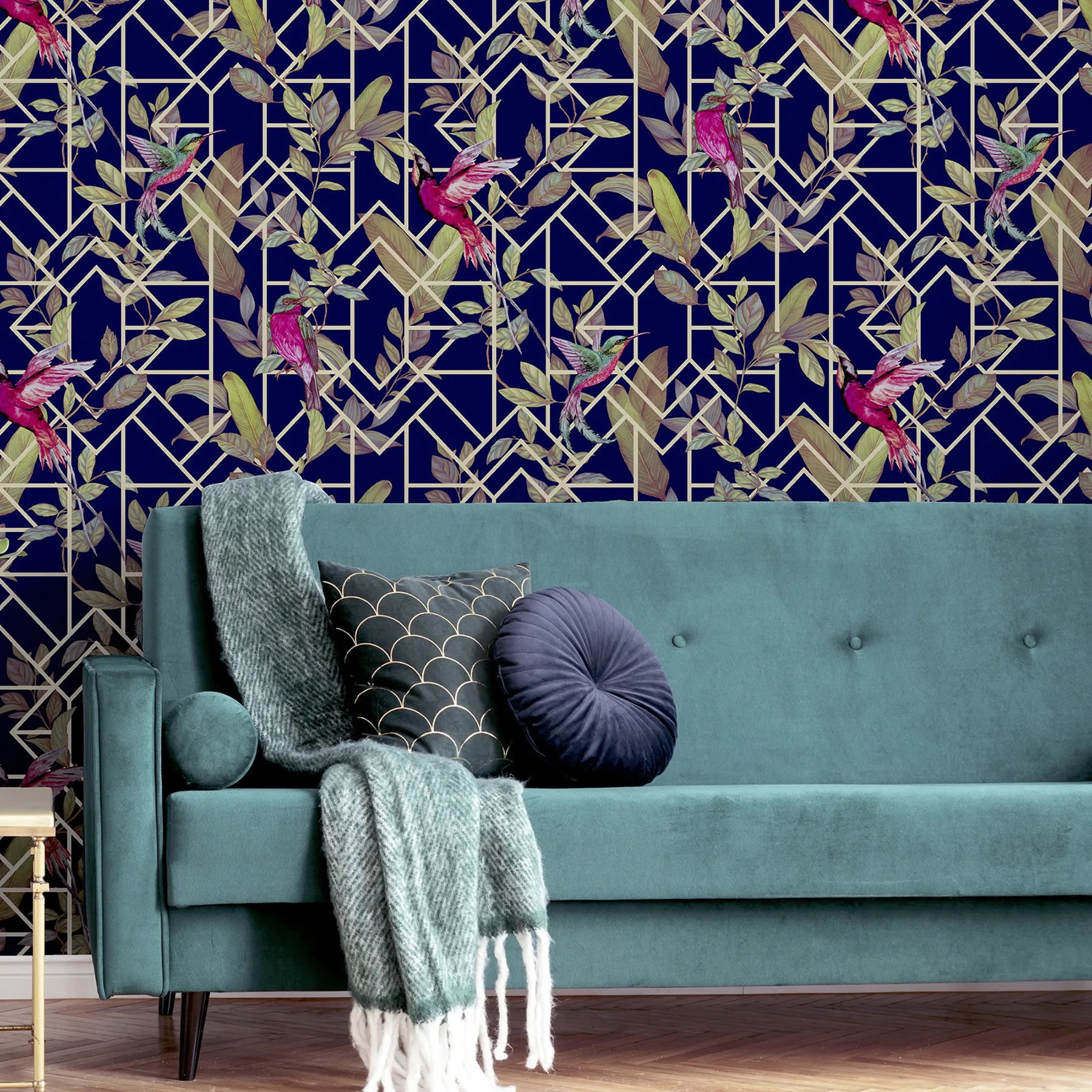 Arthouse Thelma wallpaper, color Navy, SKU AH908003