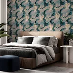 Arthouse Ursula - Dark Blue Wallpaper | Buy Online Arthouse Ursula wallpaper, color Dark Blue, SKU AH693404
