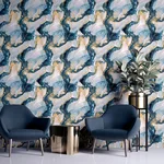 Arthouse Ursula - Dark Blue Wallpaper | Buy Online Arthouse Ursula wallpaper, color Dark Blue, SKU AH693404