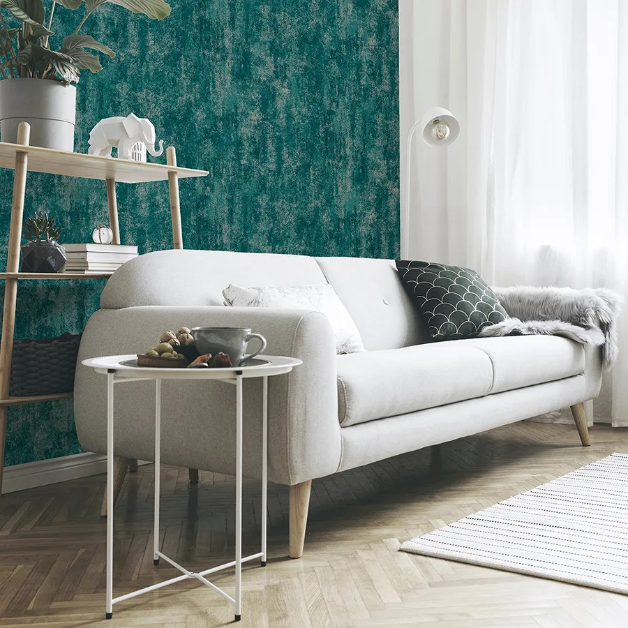 Arthouse Velour - Teal Wallpaper | Buy Online Arthouse Velour wallpaper, color Teal, SKU AH904005