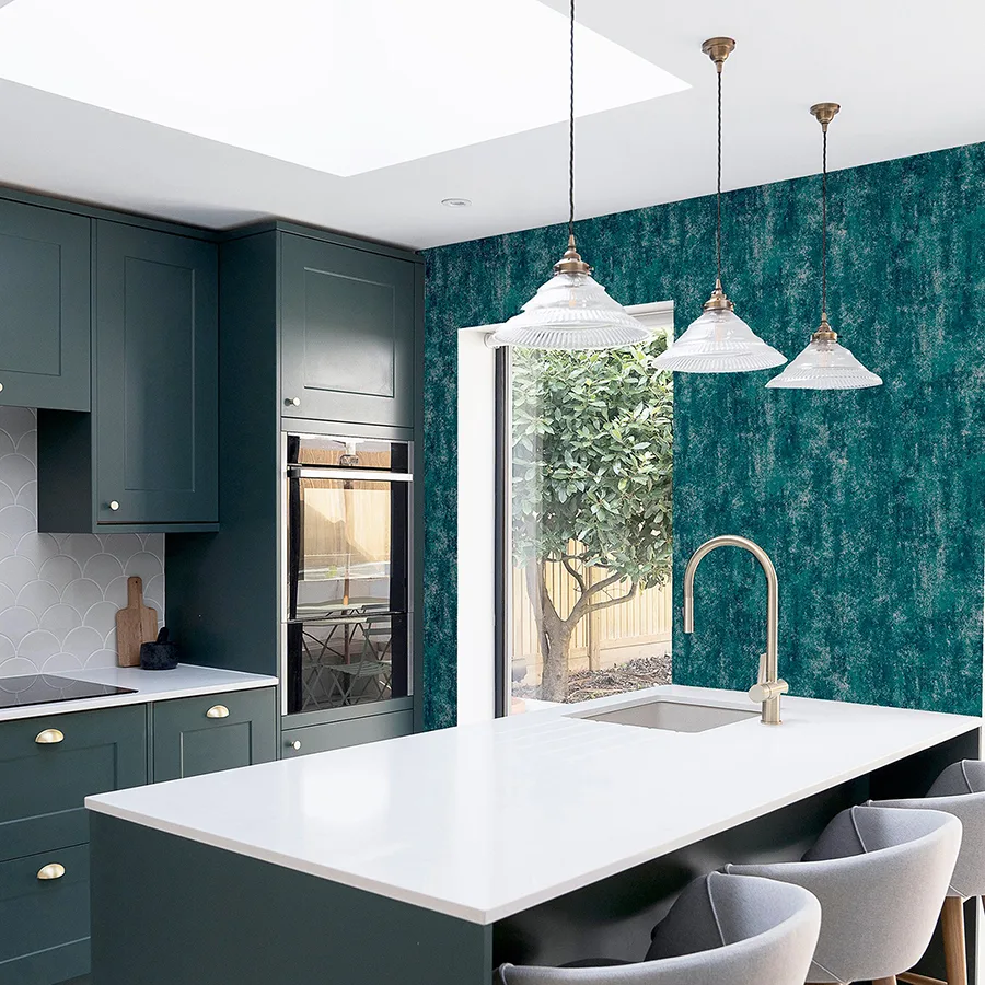 Arthouse Velour - Teal Wallpaper | Buy Online Arthouse Velour wallpaper, color Teal, SKU AH904005