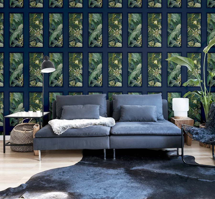 Arthouse Wendell - Navy Wallpaper | Buy Online Arthouse Wendell wallpaper, color Navy, SKU AH922803