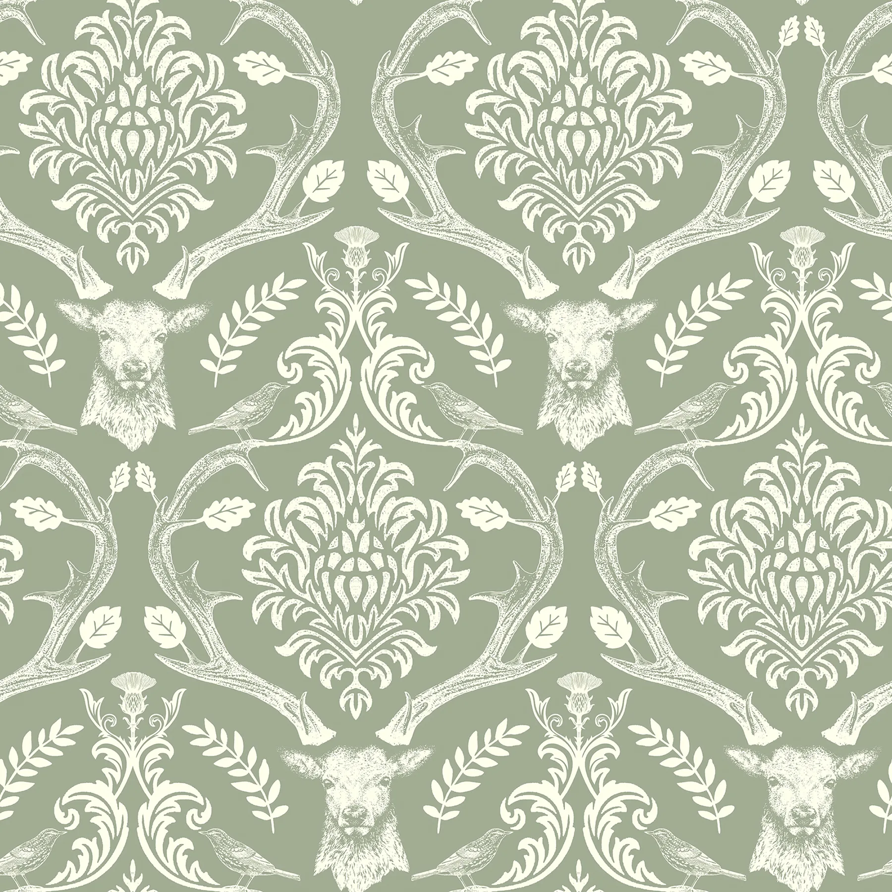 Arthouse Wickham wallpaper, color Green, SKU AH923706