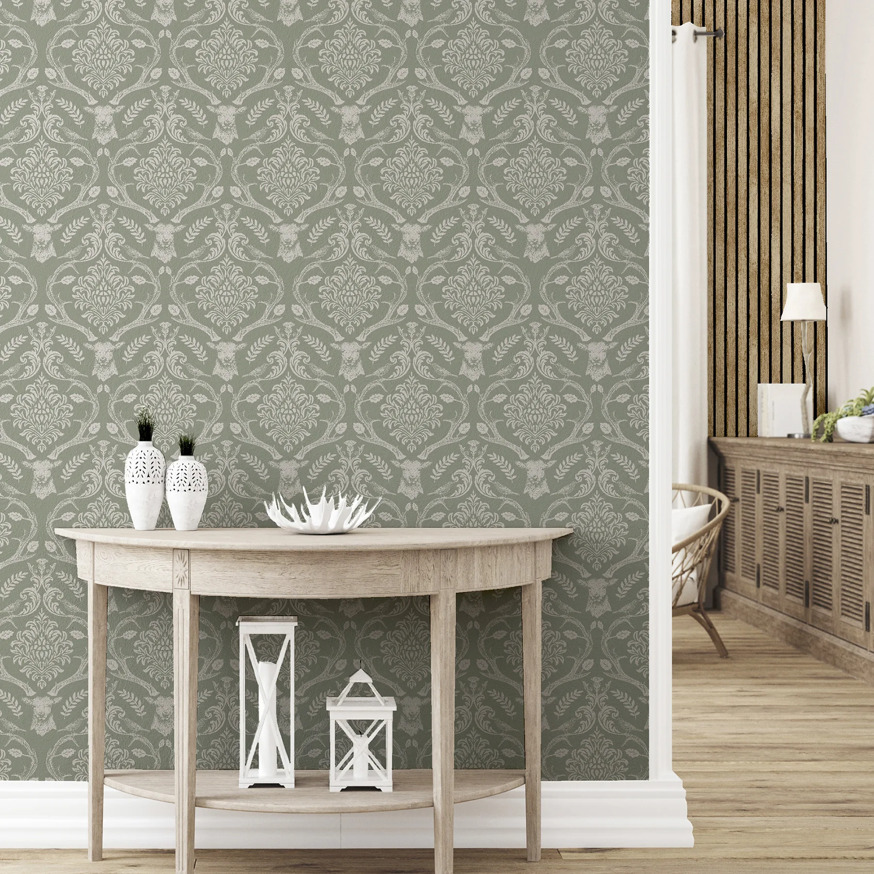 Arthouse Wickham - Green Wallpaper | Buy Online Arthouse Wickham wallpaper, color Green, SKU AH923706