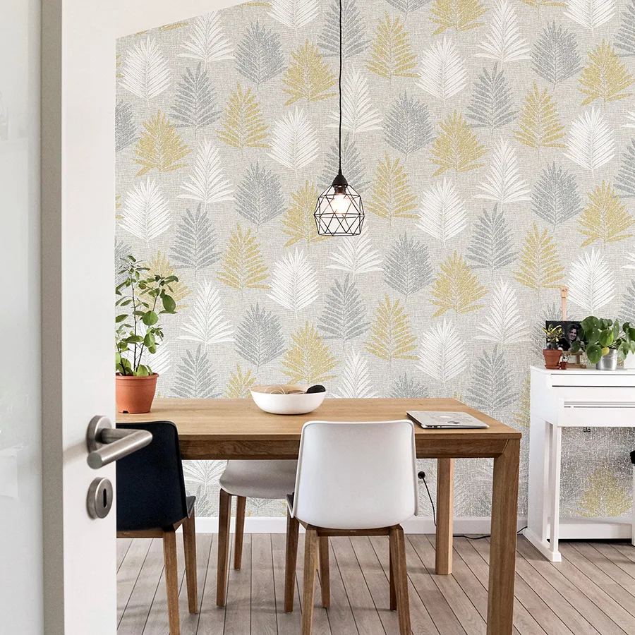 Arthouse Willis wallpaper, color Mustard, SKU AH697800