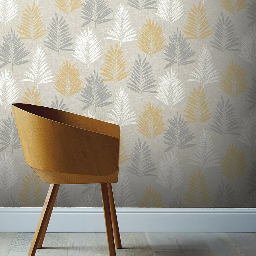 Arthouse Willis wallpaper, color Mustard, SKU AH697800