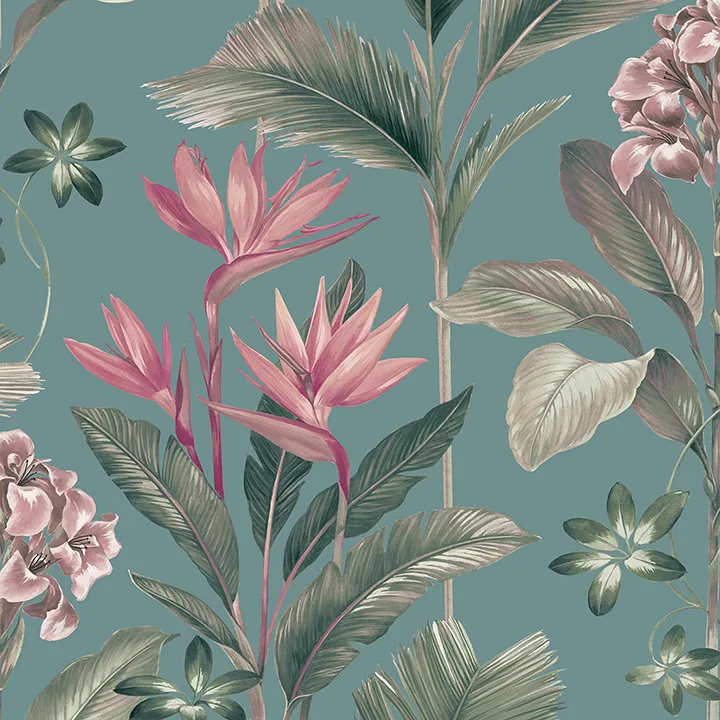 Belgravia Decor Oliana wallpaper, color Teal, SKU BG8486