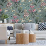 Belgravia Decor Oliana - Teal Wallpaper | Buy Online Belgravia Decor Oliana wallpaper, color Teal, SKU BG8486