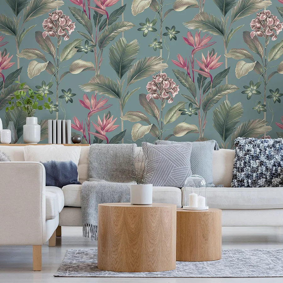 Belgravia Decor Oliana wallpaper, color Teal, SKU BG8486