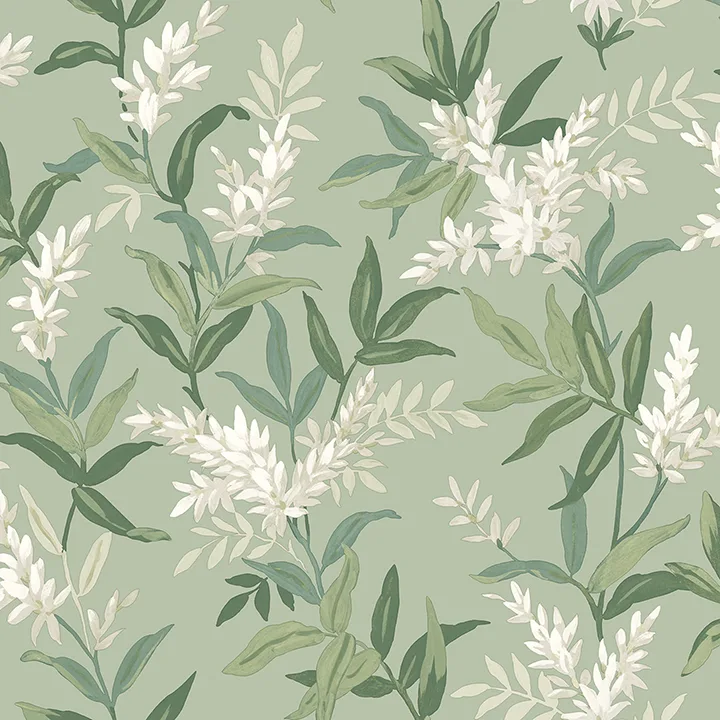 Belgravia Decor Olivia wallpaper, color Sage, SKU BG5907