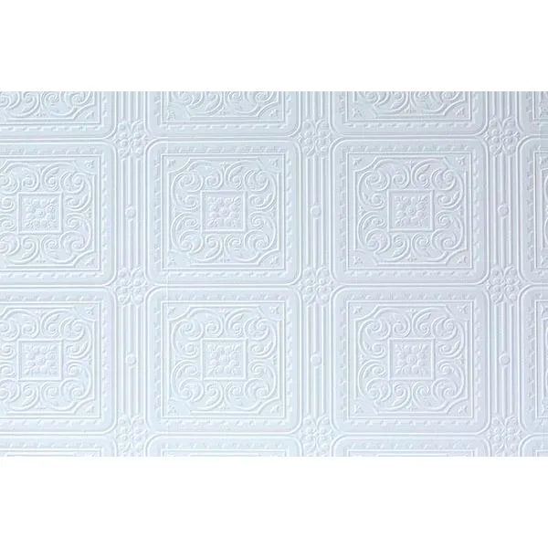 Brewster Turner Tile wallpaper, color White, SKU 437-RD80000