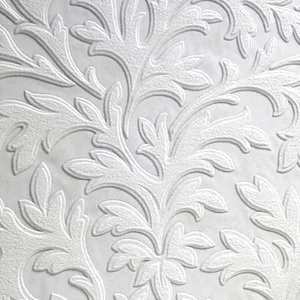 Brewster High Leaf wallpaper, color White, SKU 437-RD80026