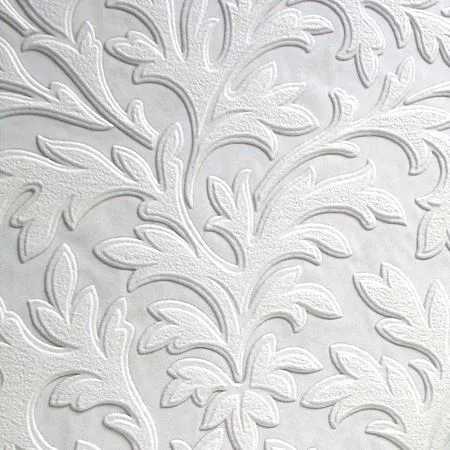 Brewster High Leaf wallpaper, color White, SKU 437-RD80026