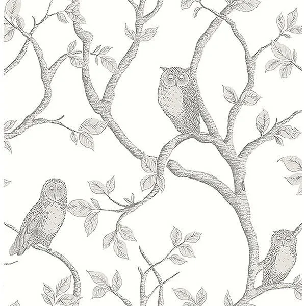 Brewster Enchanted Forest wallpaper, color Grey, SKU FD23289