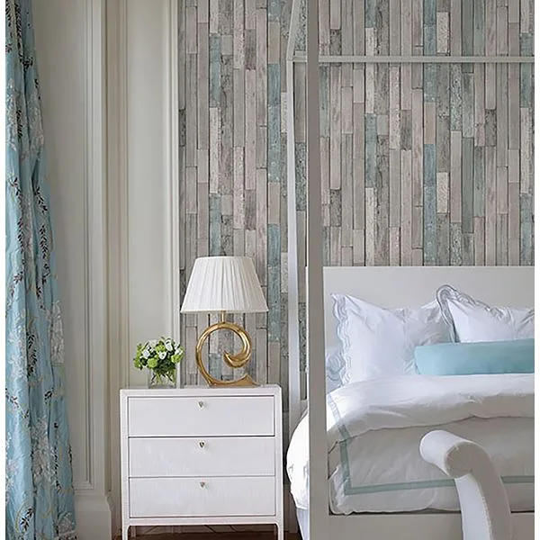 Brewster Barn Board wallpaper, color Grey, SKU FD23273