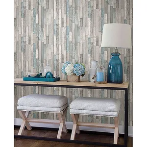 Brewster Barn Board wallpaper, color Grey, SKU FD23273