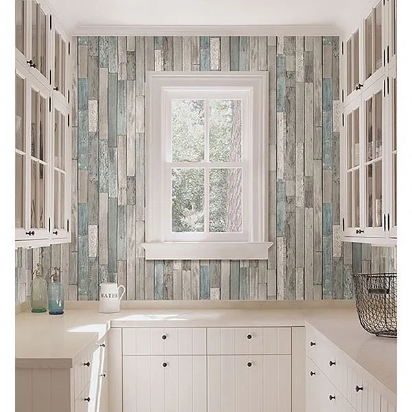 Brewster Barn Board - Grey Wallpaper | Buy Online Brewster Barn Board wallpaper, color Grey, SKU FD23273