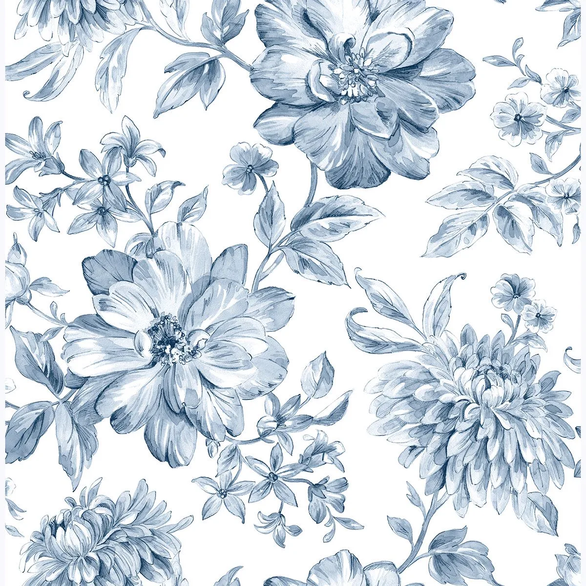 Brewster Gabriela wallpaper, color Blue, SKU UW25895