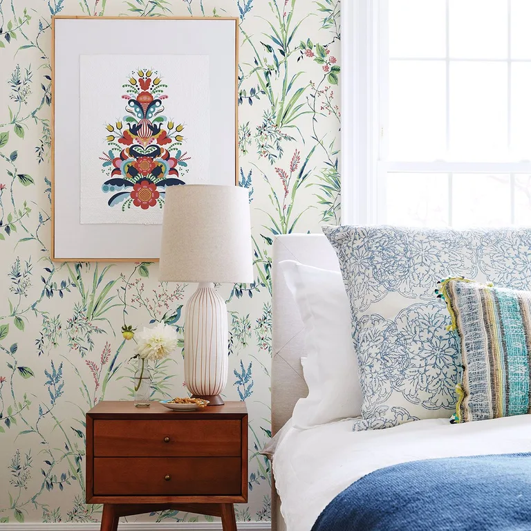 Brewster Mariko wallpaper, color Green, SKU UW25887