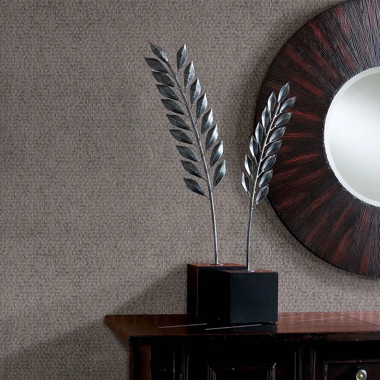 Brewster Carbon wallpaper, color Pewter, SKU 2927-42488