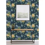 Brewster Golden Pheasant - Dark Blue Wallpaper | Buy Online Brewster Golden Pheasant wallpaper, color Dark Blue, SKU M1661