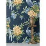 Brewster Golden Pheasant - Dark Blue Wallpaper | Buy Online Brewster Golden Pheasant wallpaper, color Dark Blue, SKU M1661