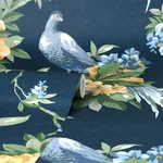 Brewster Golden Pheasant - Dark Blue Wallpaper | Buy Online Brewster Golden Pheasant wallpaper, color Dark Blue, SKU M1661