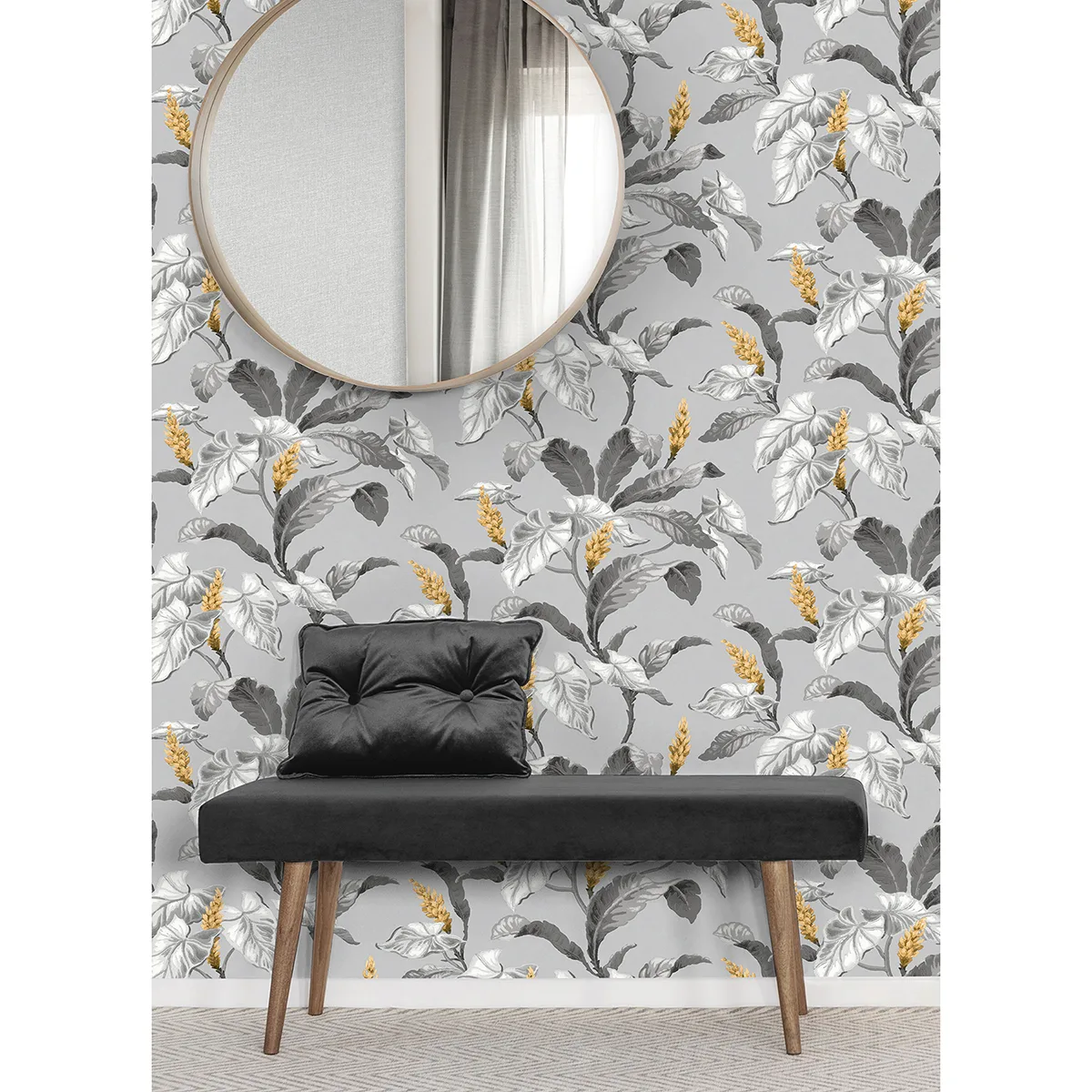 Brewster Meridian Parade wallpaper, color Grey, SKU M1691