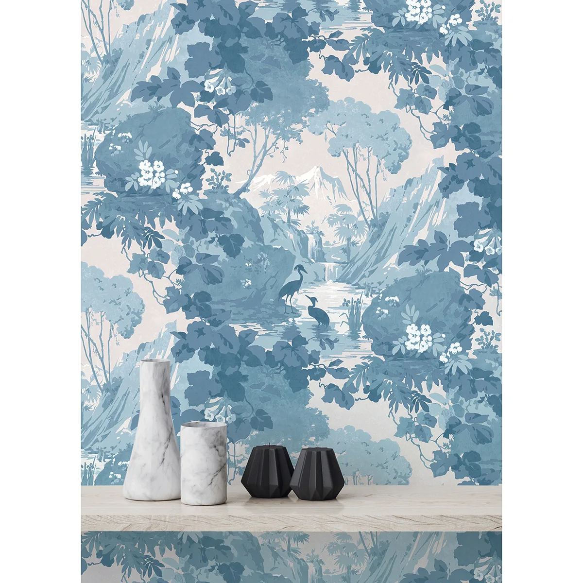 Brewster Eden wallpaper, color Blue, SKU M1675
