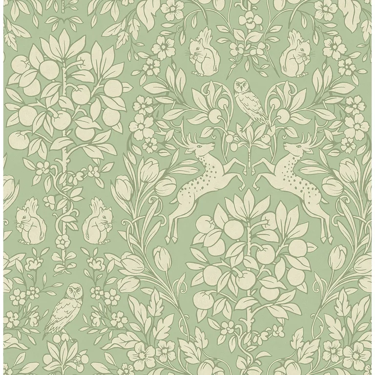 Brewster Richmond wallpaper, color Sage, SKU M1688