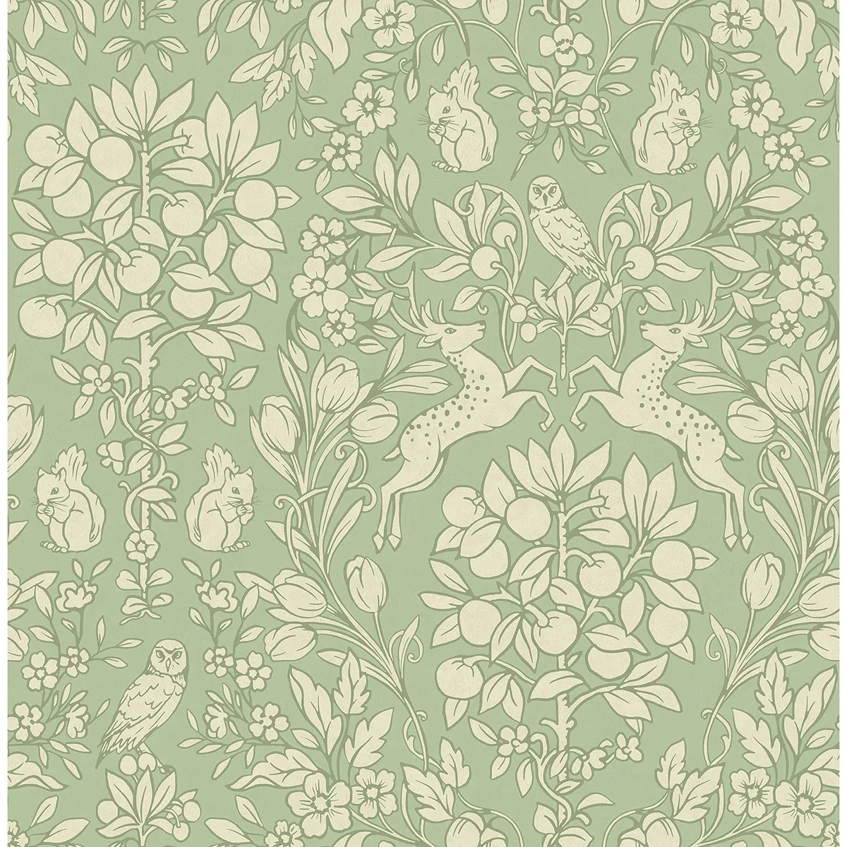 Brewster Richmond wallpaper, color Sage, SKU M1688
