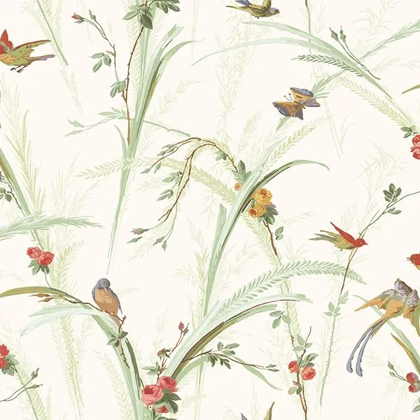 Brewster Botanical wallpaper, color Green, SKU 2686-19321