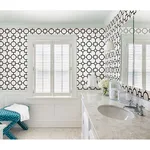 Brewster Geometric wallpaper, color Black, SKU 2686-20274