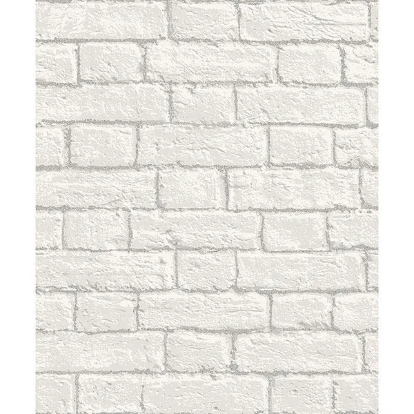 Brewster Ditmas wallpaper, color White, SKU M1038