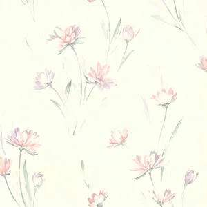 Brewster Floral wallpaper, color Peach, SKU 2686-37400