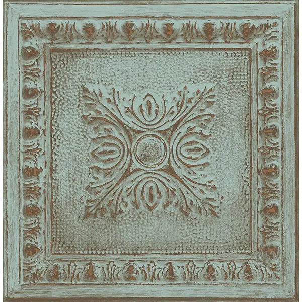 Brewster Hazley wallpaper, color Turquoise, SKU 2904-24032