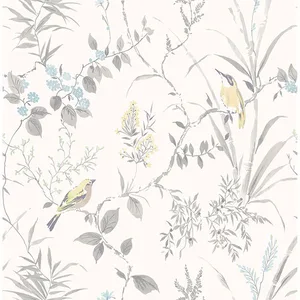 Brewster Imperial Garden wallpaper, color Light Grey, SKU 2904-24172