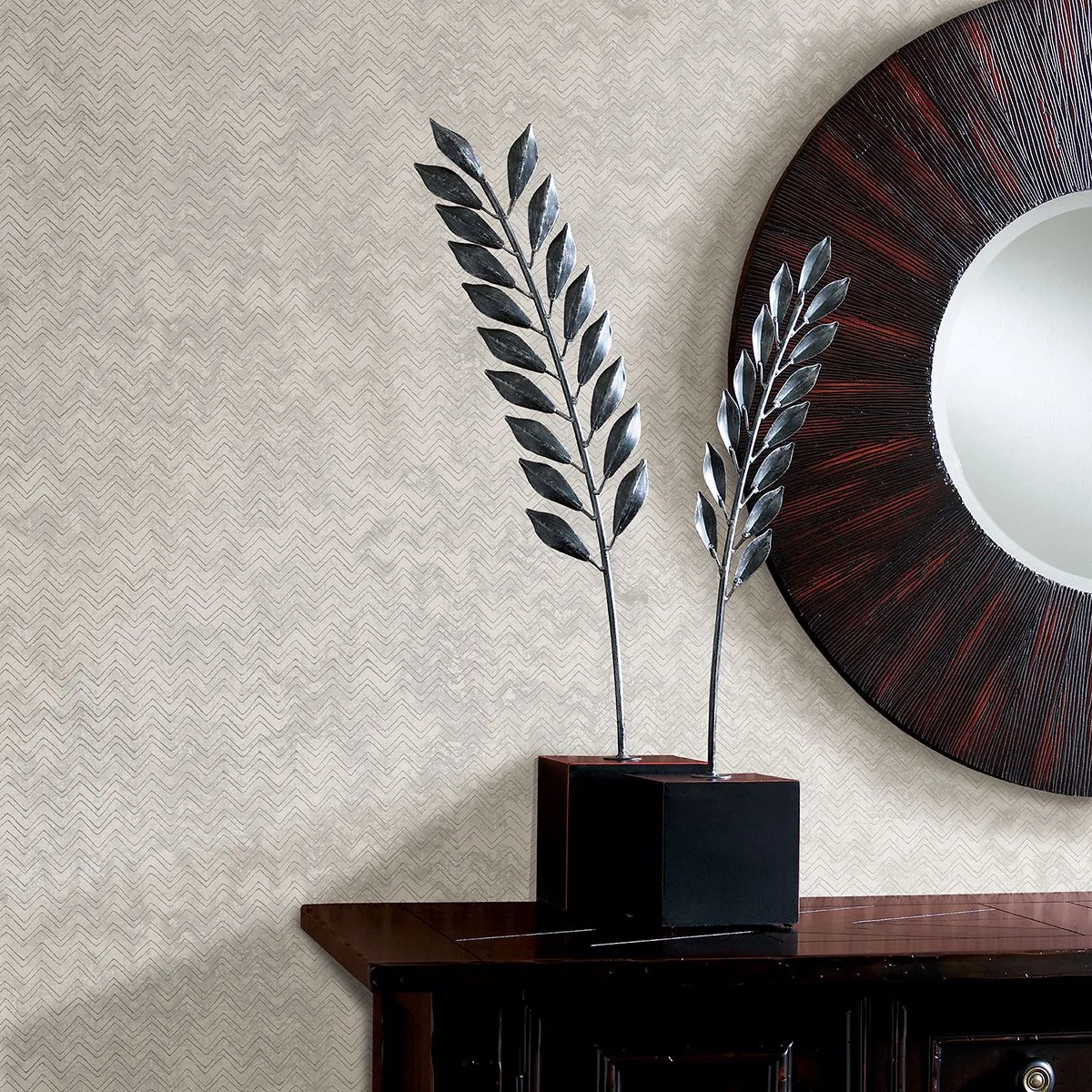 Brewster Luna wallpaper, color Platinum, SKU 2927-00604