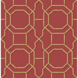Brewster Rumi wallpaper, color Red, SKU 2766-21739