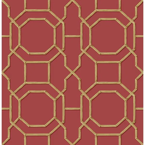 Brewster Rumi wallpaper, color Red, SKU 2766-21739