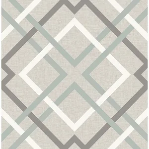Brewster Saltire wallpaper, color Taupe, SKU 2904-22649