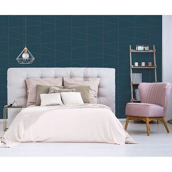 Brewster Fairmont wallpaper, color Blue, SKU UW24789