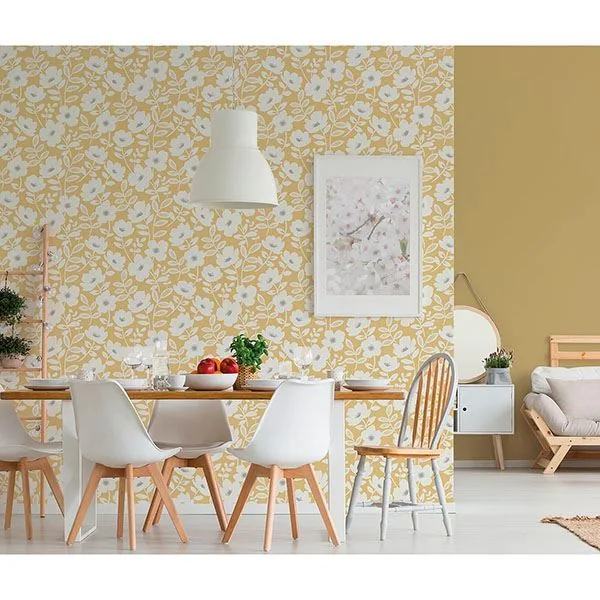 Brewster Bergman - Mustard Wallpaper | Buy Online Brewster Bergman wallpaper, color Mustard, SKU UW24774