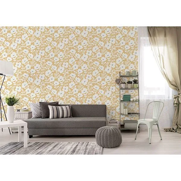 Brewster Bergman - Mustard Wallpaper | Buy Online Brewster Bergman wallpaper, color Mustard, SKU UW24774