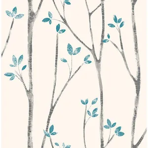 Brewster Ingrid wallpaper, color Blue, SKU UW24777