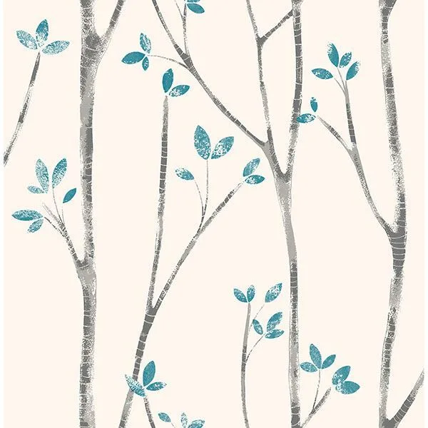 Brewster Ingrid wallpaper, color Blue, SKU UW24777