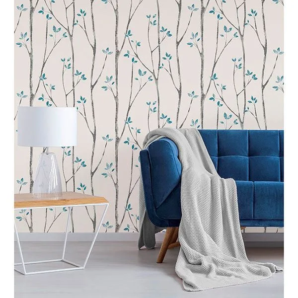 Brewster Ingrid - Blue Wallpaper | Buy Online Brewster Ingrid wallpaper, color Blue, SKU UW24777
