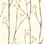 Brewster Ingrid wallpaper, color Mustard, SKU UW24776
