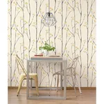 Brewster Ingrid wallpaper, color Mustard, SKU UW24776